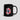 Bitcoin Norway Flag Mug — black glossy ceramic coffee cup with the Norway flag and BTC mark, front view