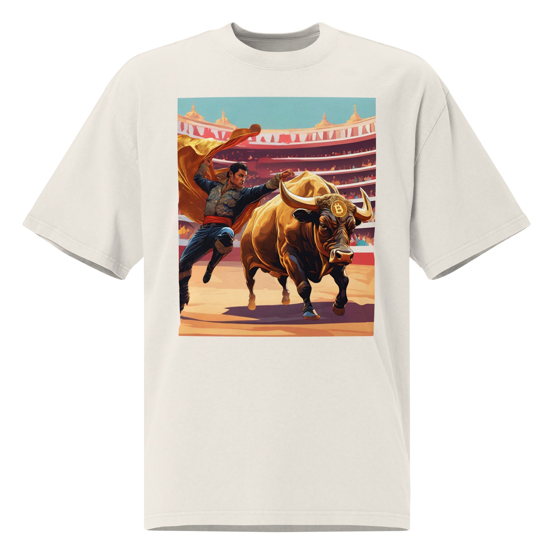 OVERSIZED HEAVYWEIGHT CRYPTO T-SHIRT - BULL RUN MATADOR