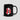 Bitcoin Peru Mug front view — Peru flag and orange Bitcoin symbol on a black ceramic cup
