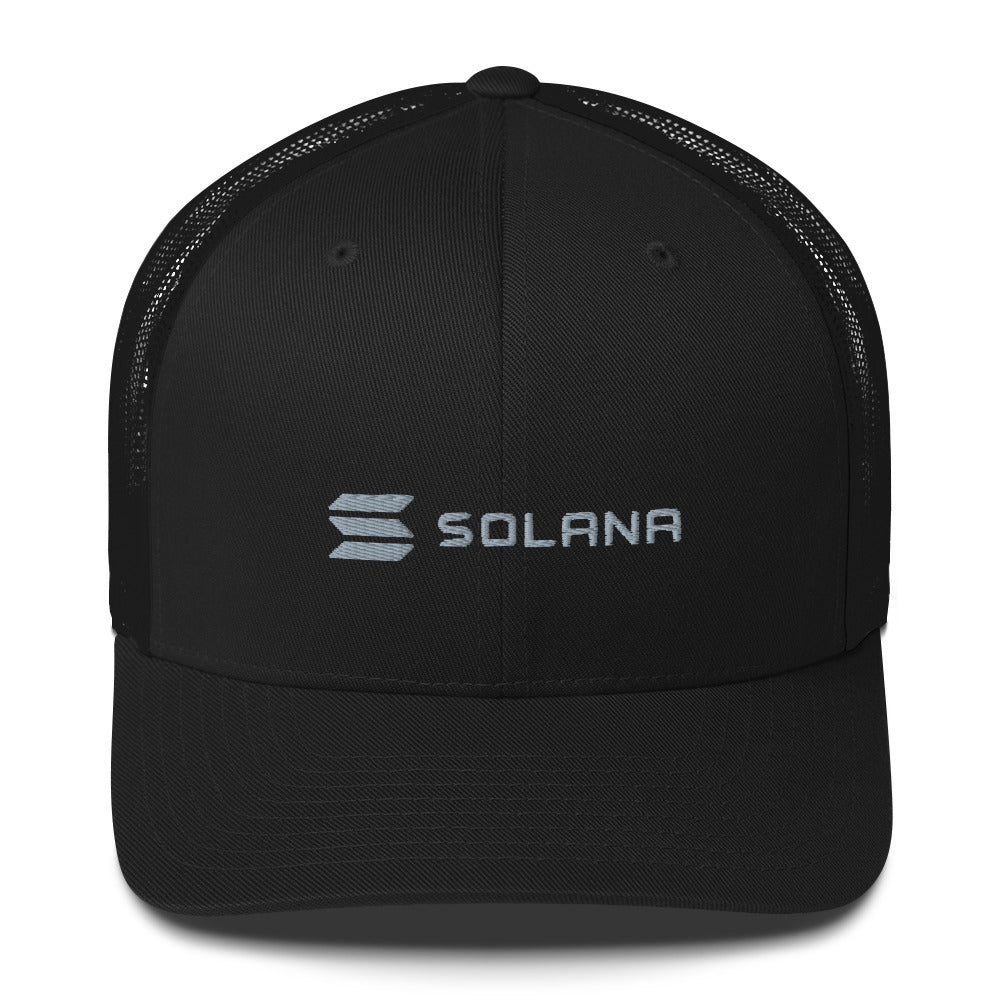SOLANA (SOL) LOGO NAME TRUCKER HAT