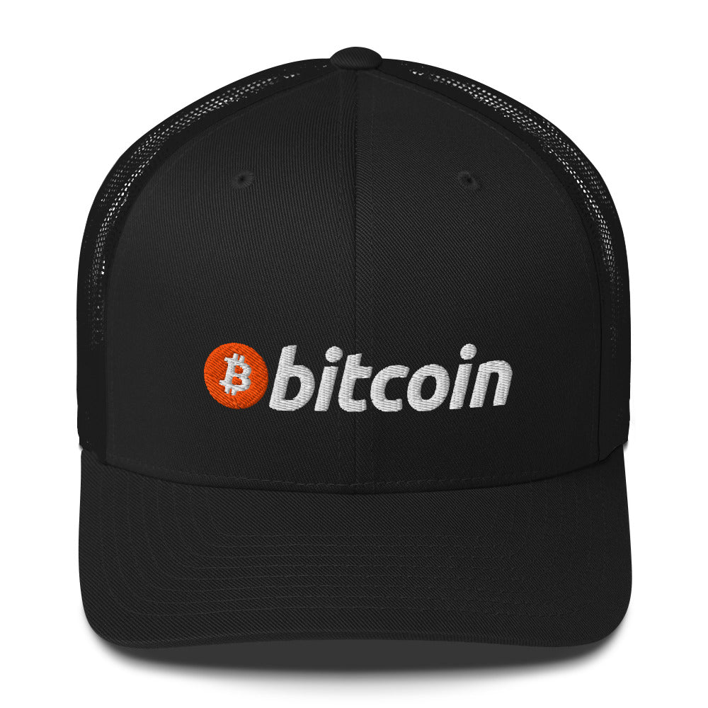 BITCOIN (BTC) LOGO NAME TRUCKER HAT
