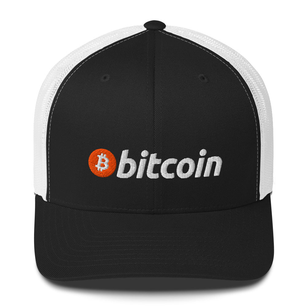 BITCOIN (BTC) LOGO NAME TRUCKER HAT

