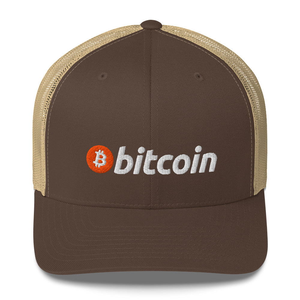 BITCOIN (BTC) LOGO NAME TRUCKER HAT
