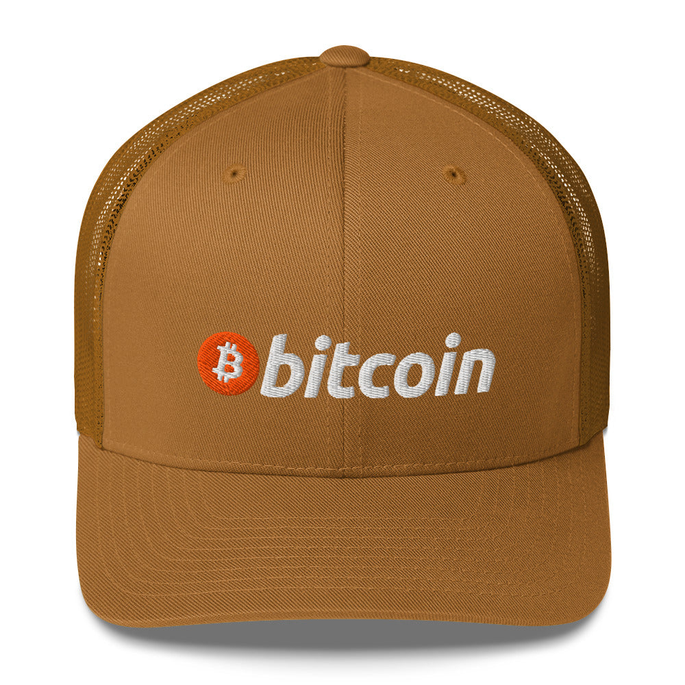 BITCOIN (BTC) LOGO NAME TRUCKER HAT
