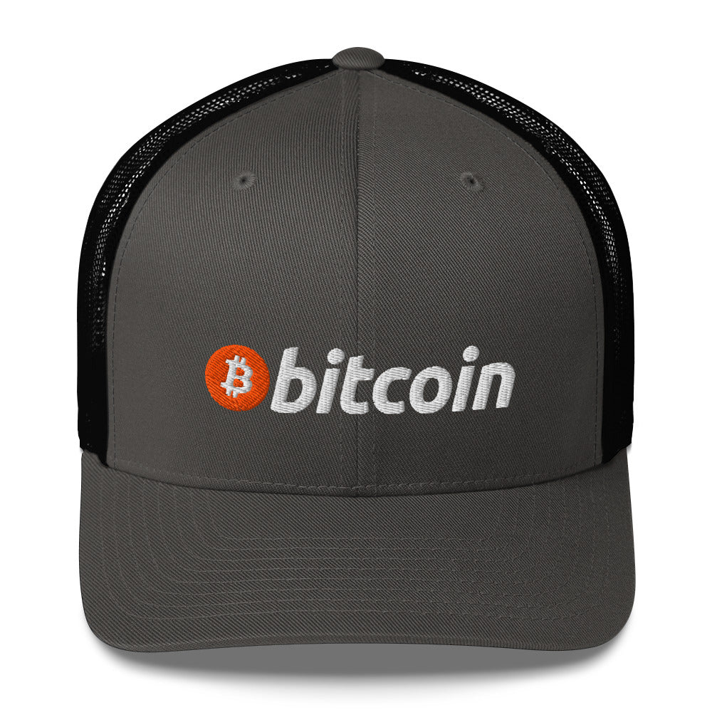 BITCOIN (BTC) LOGO NAME TRUCKER HAT
