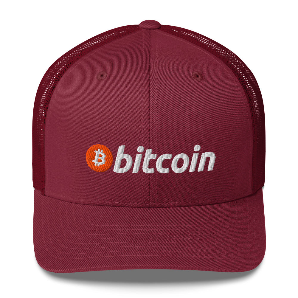 BITCOIN (BTC) LOGO NAME TRUCKER HAT
