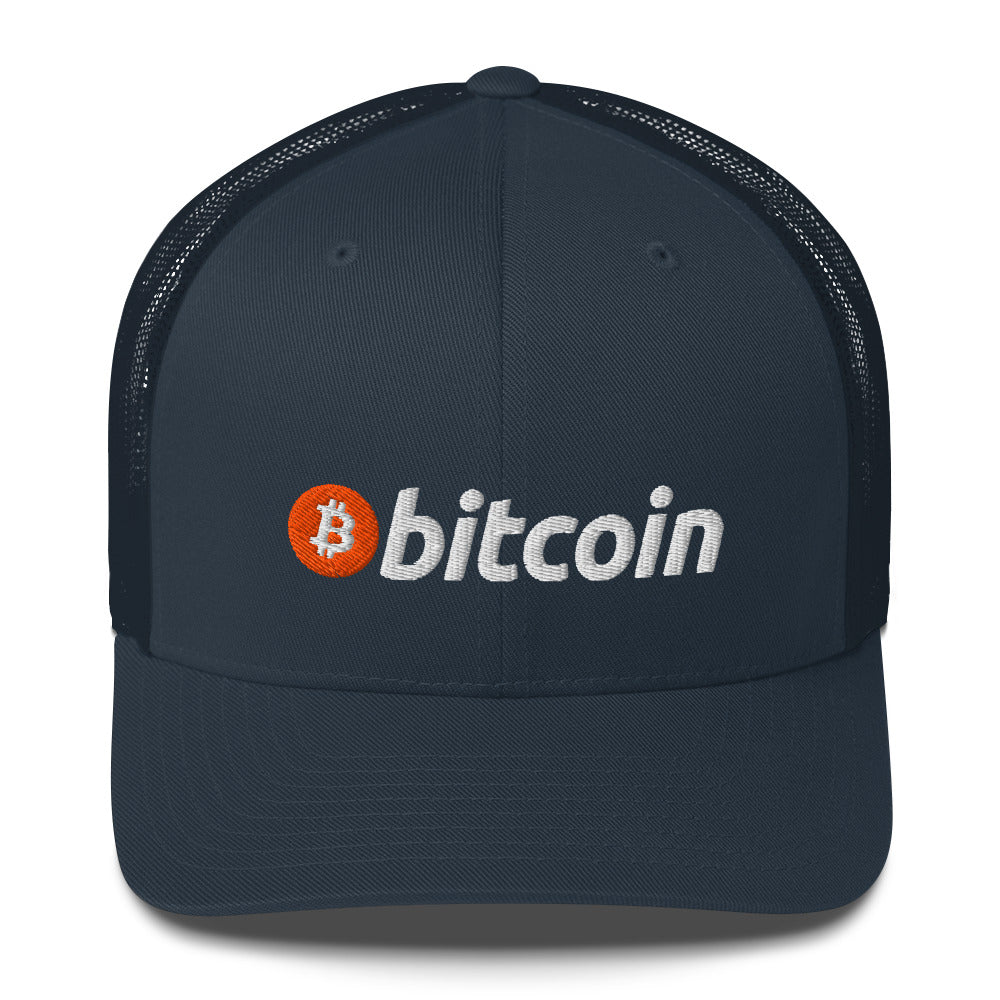 BITCOIN (BTC) LOGO NAME TRUCKER HAT
