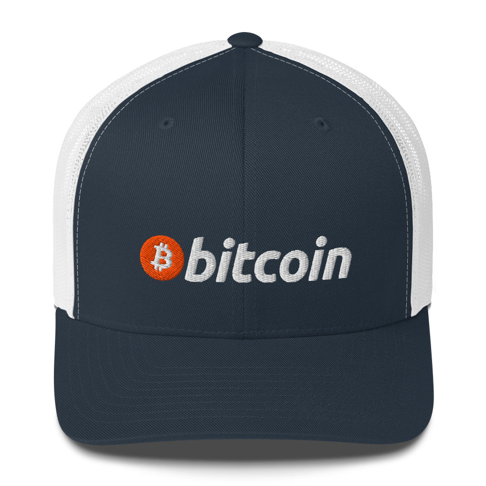 BITCOIN (BTC) LOGO NAME TRUCKER HAT
