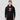 Russia Bitcoin Black premium Bitcoin hoodie — angled view showing hood and kangaroo pocket