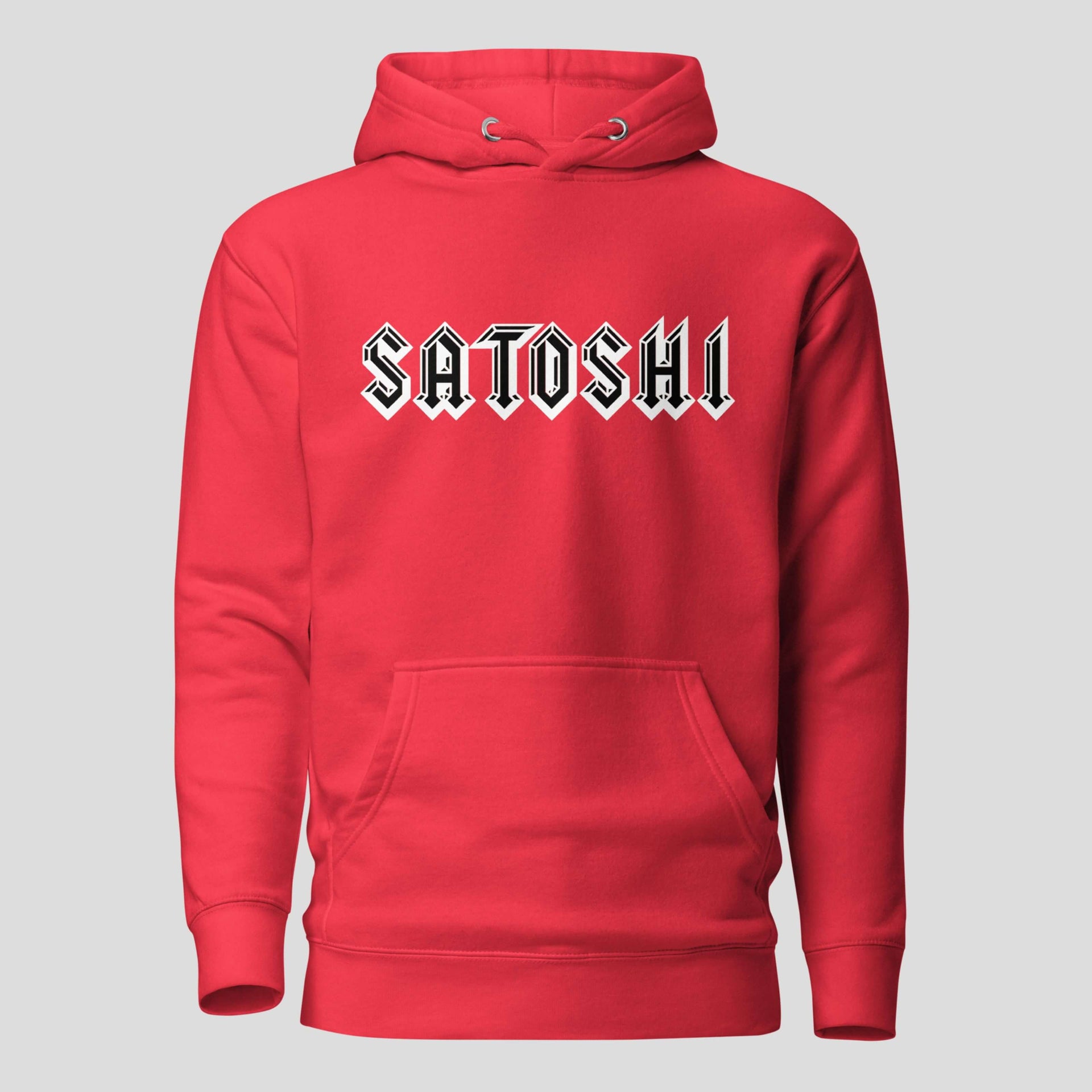 Satoshi Bitcoin hoodie red premium cotton