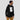 Model wearing the black Solana Beach Map Hoodie, showing the relaxed unisex fit