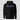 Bullish Hoodie in black, flat front view: gradient block lettering with a three-bar S