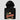 Folded black Solana California USA Hoodie with a close-up of the chest print