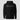 Solana Chrome Wordmark Hoodie in black, flat front view: metallic-effect silver wordmark with bevelled edges
