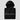Folded black Solana Chrome Wordmark Hoodie with a close-up of the chest print