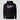 Solana Coin Script Hoodie in black, flat front view: one-color pink script with a classic swash underline