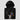 Folded black Solana Dabbing Astronaut Hoodie with a close-up of the chest print