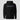 Solana Glitch Stripe Hoodie in black, flat front view: scanline wordmark in muted teal and purple