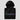 Folded black Solana Glitch Stripe Hoodie with a close-up of the chest print