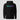 Solana Gradient Bar Hoodie in black, flat front view: bar-framed wordmark with a textured fill