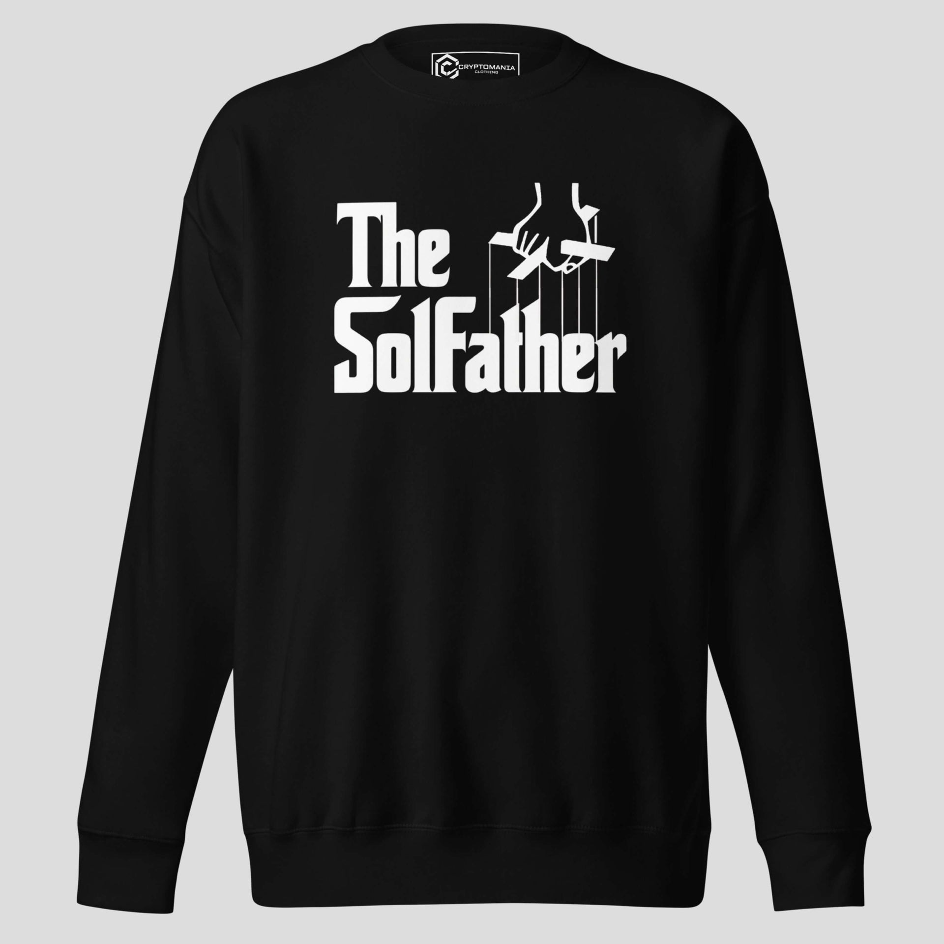 the solfather solana meme long sleeve black crypto streetwear