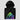 Folded black Solana Neon Bull Hoodie with a close-up of the chest print