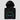 Folded black Solana Neon Ring Hoodie with a close-up of the chest print