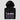 Folded black Solana Repeat Fade Hoodie with a close-up of the chest print