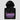 Folded black Solana Retro Sunset Hoodie with a close-up of the chest print