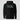 Solana SOL Glitch Hoodie in black, flat front view: glitch-effect ticker with a distressed texture