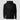 Solana Thin Circle Hoodie in black, flat front view: ultra-minimal ring and wordmark in a single teal tone