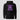 Stack Bitcoin Stay Silent Hoodie in black, flat front view: monochrome purple illustration with drip lettering
