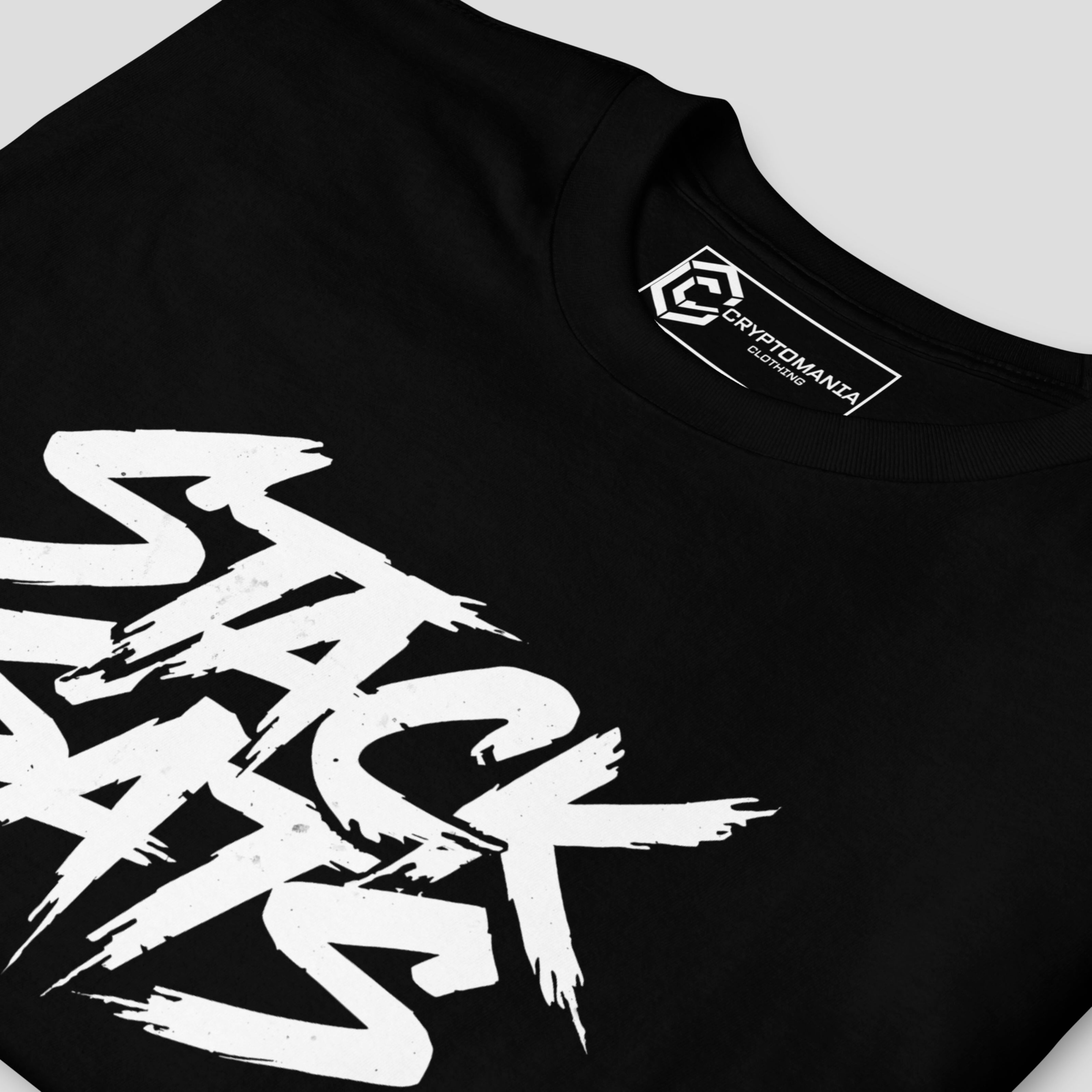 stack sats bitcoin t-shirt premium cotton fit