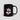 Bitcoin Thailand Flag Mug — black glossy ceramic coffee cup with the Thailand flag and BTC mark, front view