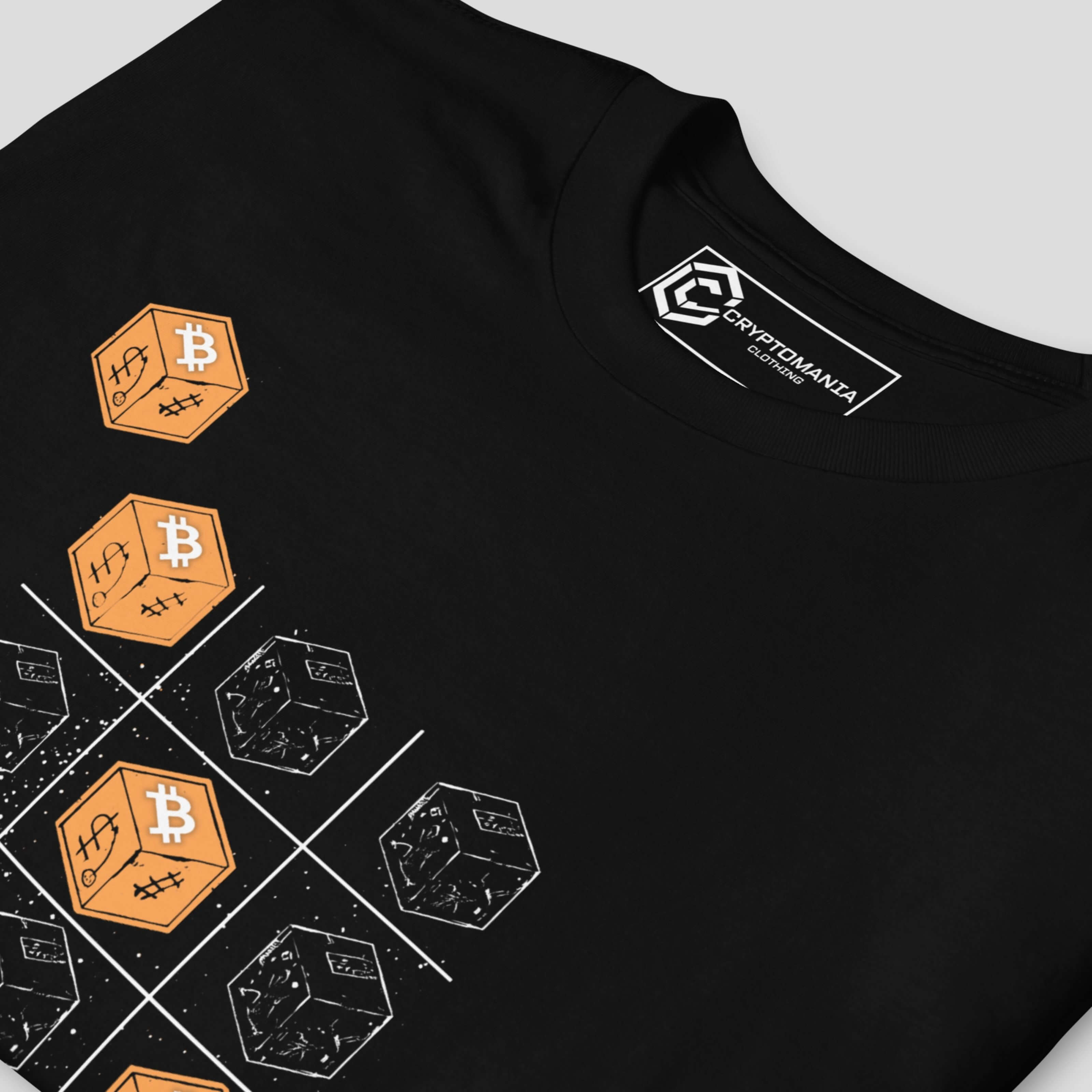 Minimal Bitcoin streetwear t-shirt for crypto traders