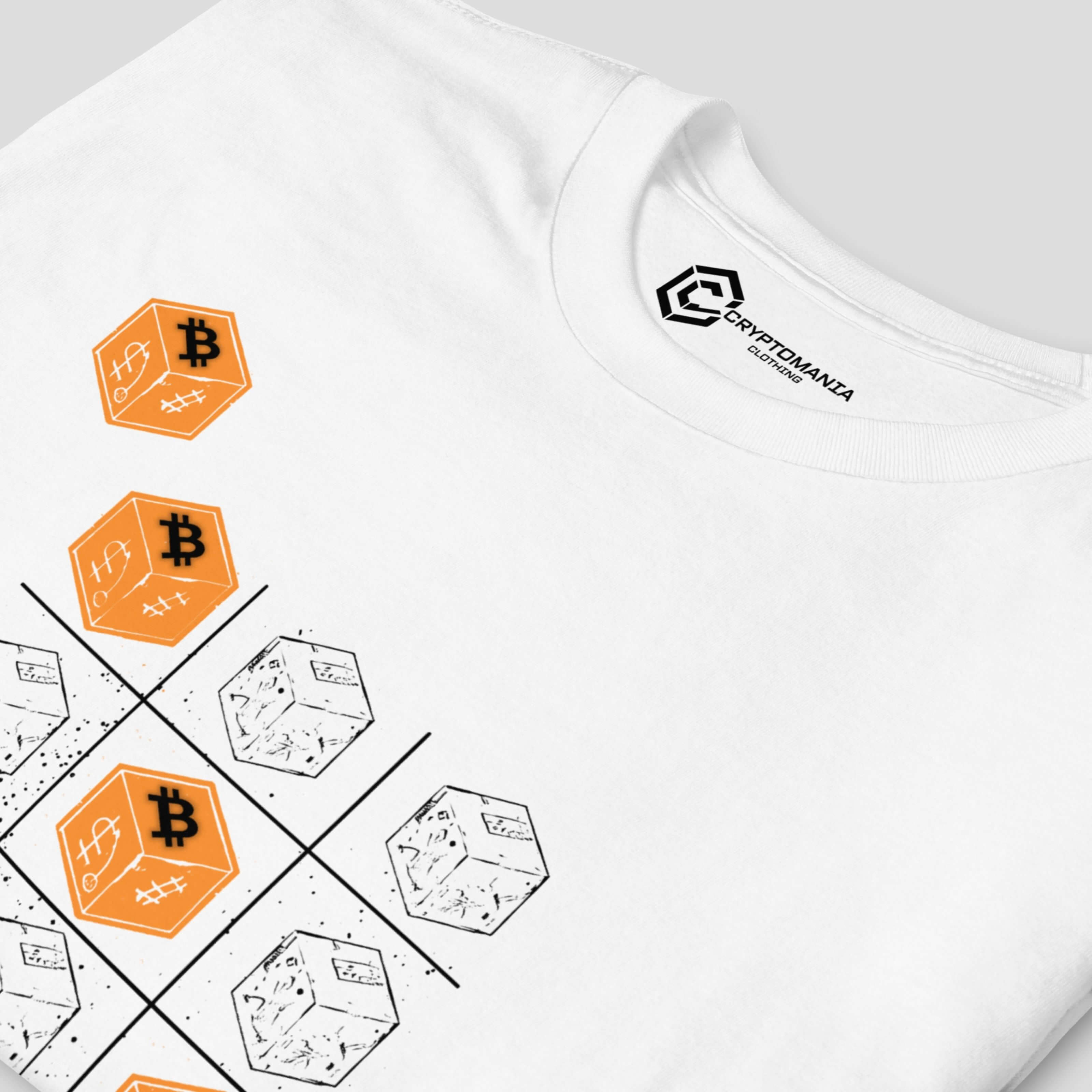 Minimal white crypto t-shirt for blockchain creators
