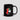Bitcoin United Arab Emirates Mug front view — United Arab Emirates flag and orange Bitcoin symbol on a black ceramic cup