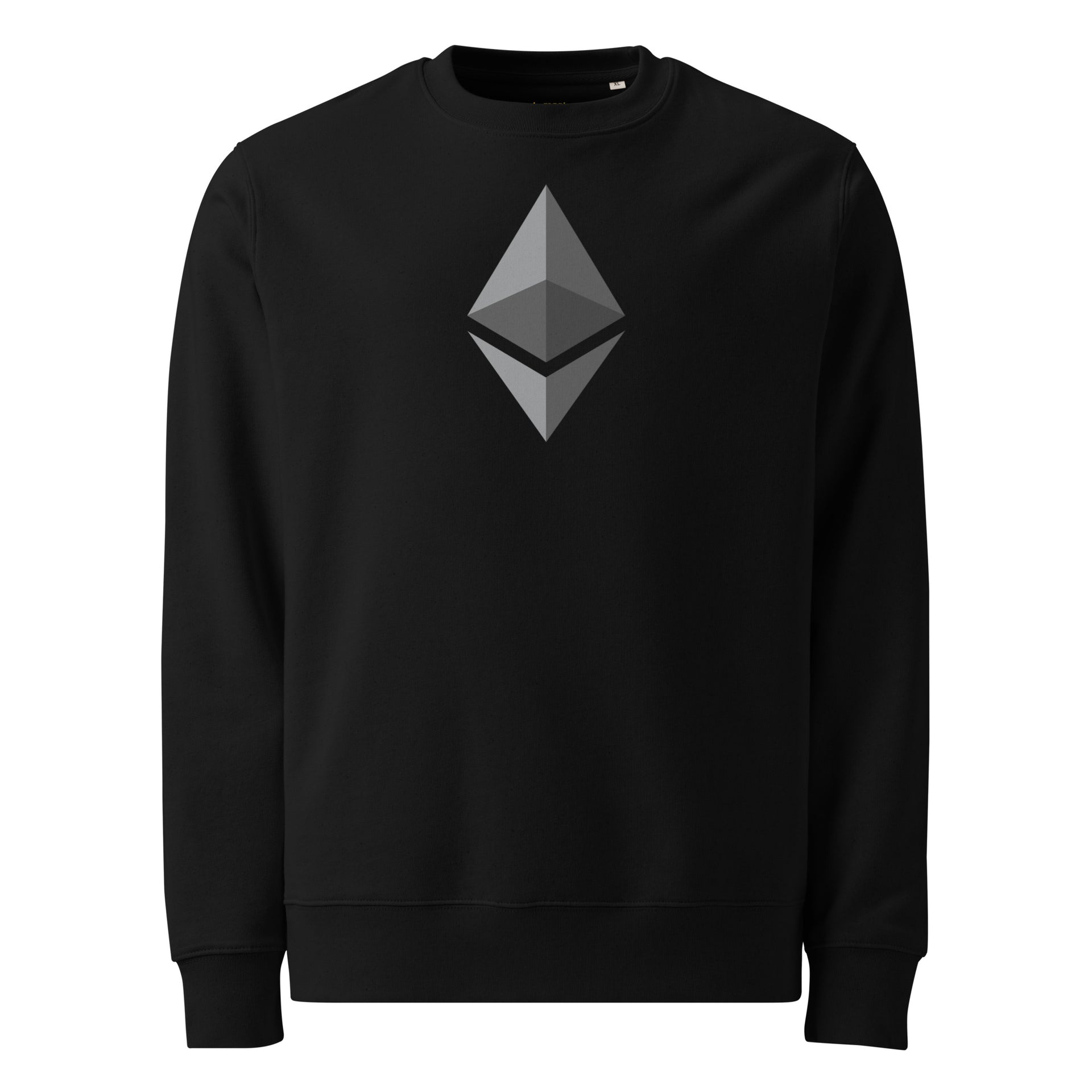 ETHEREUM (ETH) GREY LOGO PREMIUM SWEATSHIRT (BLACK)
