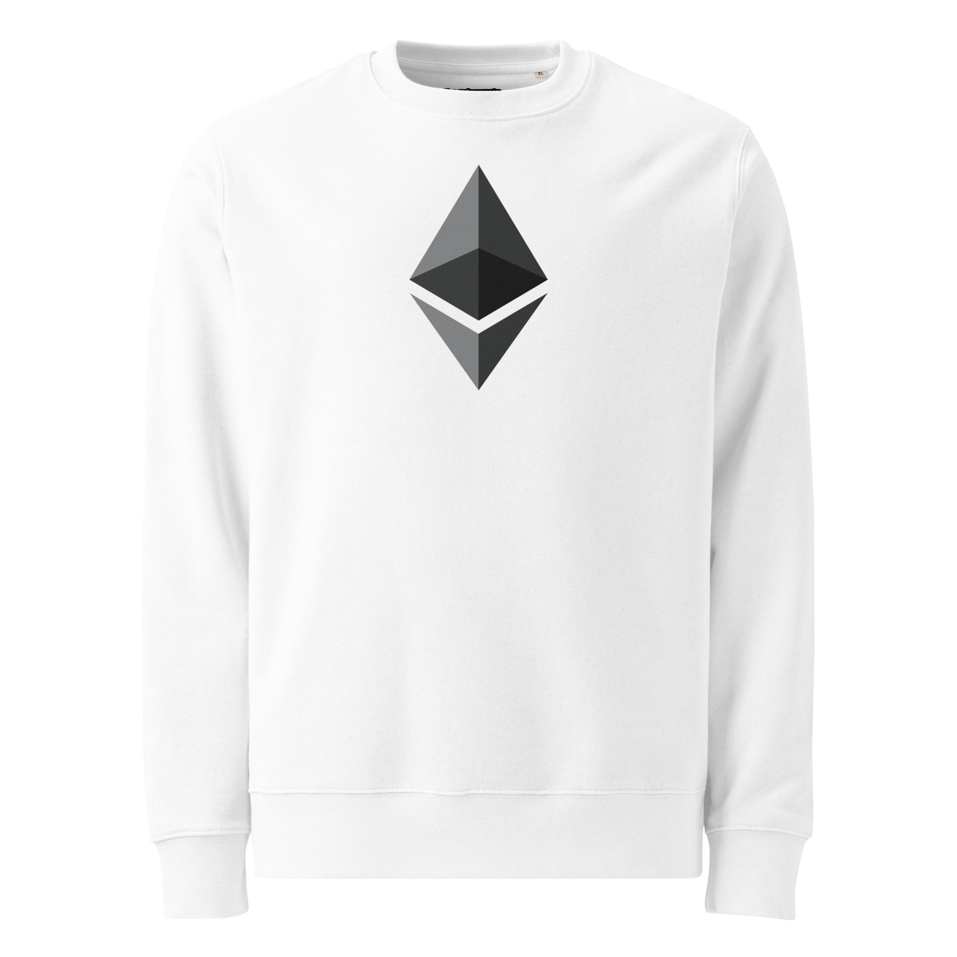 ETHEREUM (ETH) GREY LOGO PREMIUM SWEATSHIRT (WHITE)
