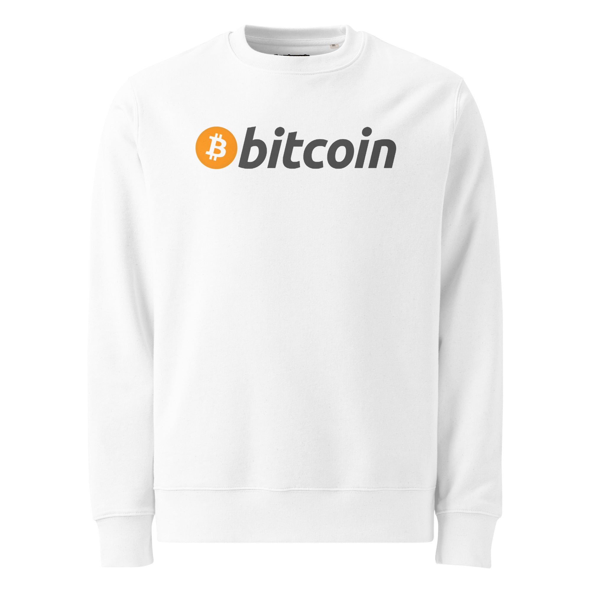 BITCOIN (BTC) NAME LOGO PREMIUM SWEATSHIRT (WHITE)
