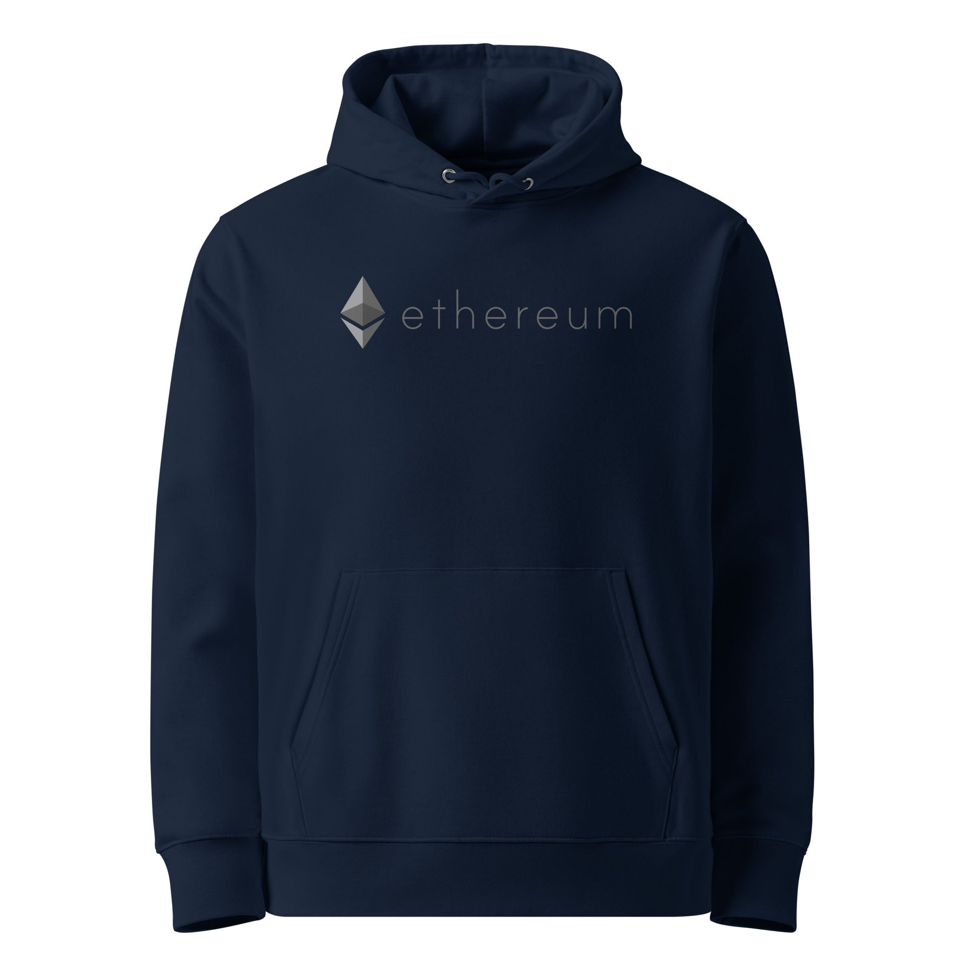 ETHEREUM (ETH) NAME LOGO PREMIUM HOODIE (NAVY)