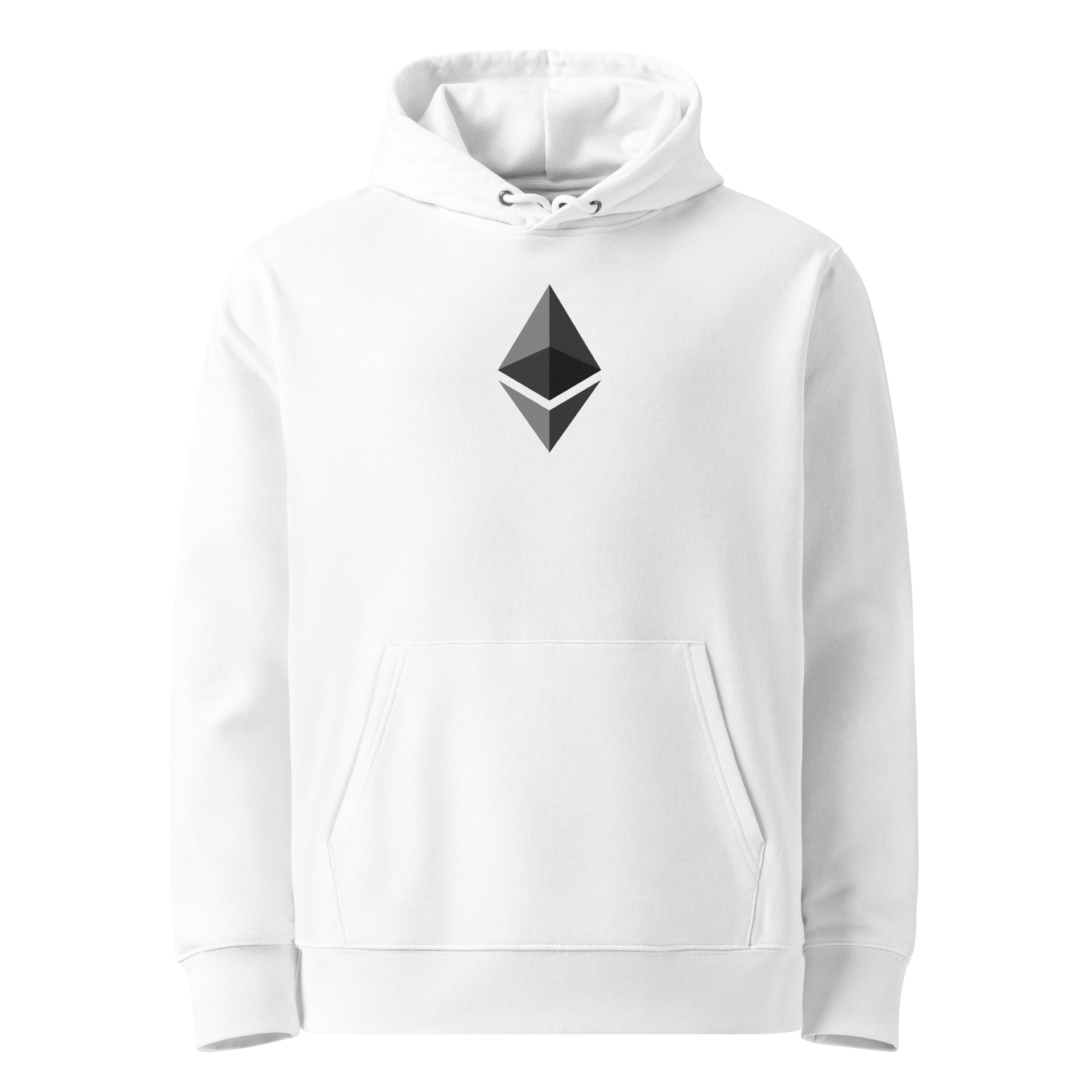 ETHEREUM (ETH) GREY LOGO PREMIUM HOODIE (WHITE)
