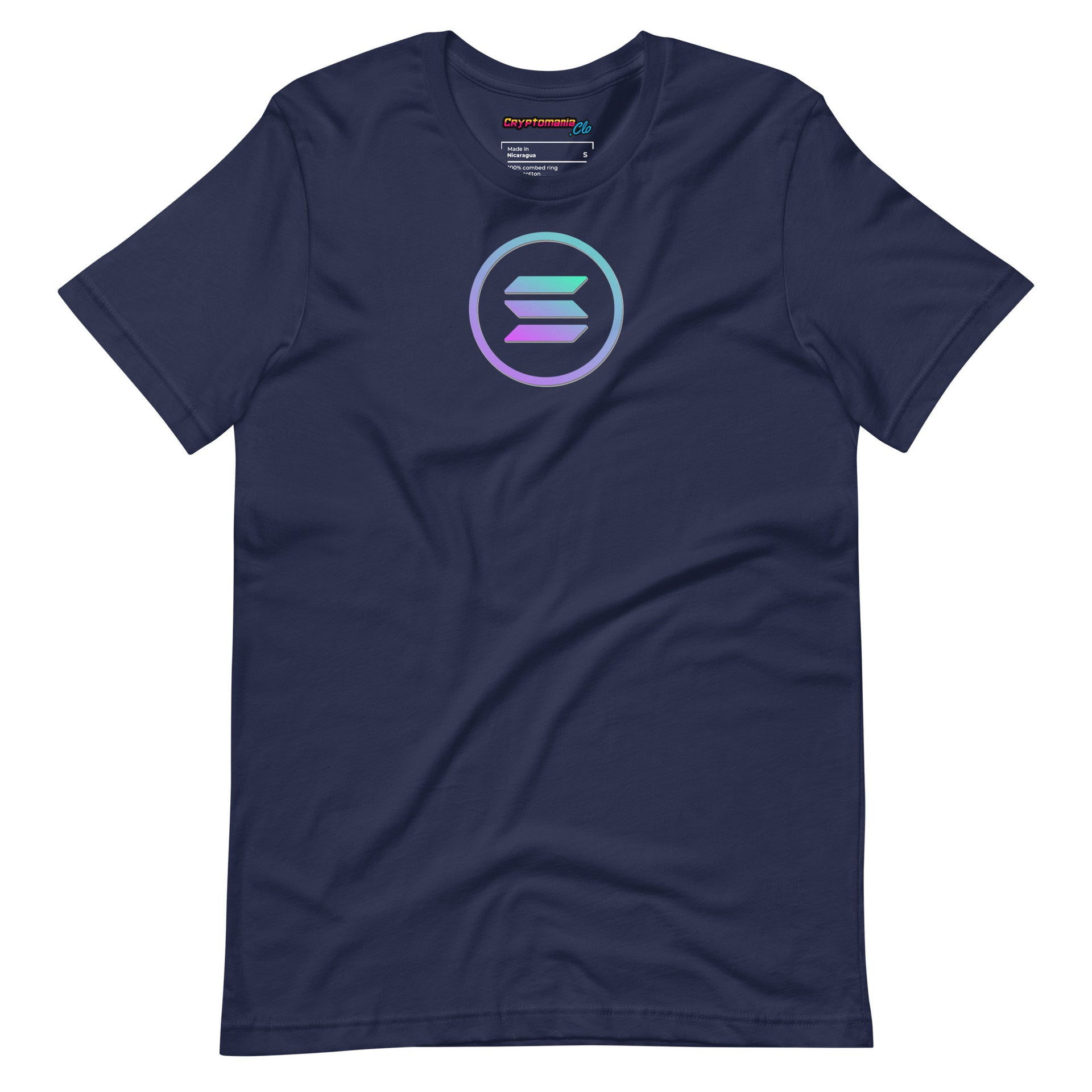 SOLANA (SOL) ROUND LOGO T-SHIRT (NAVY)