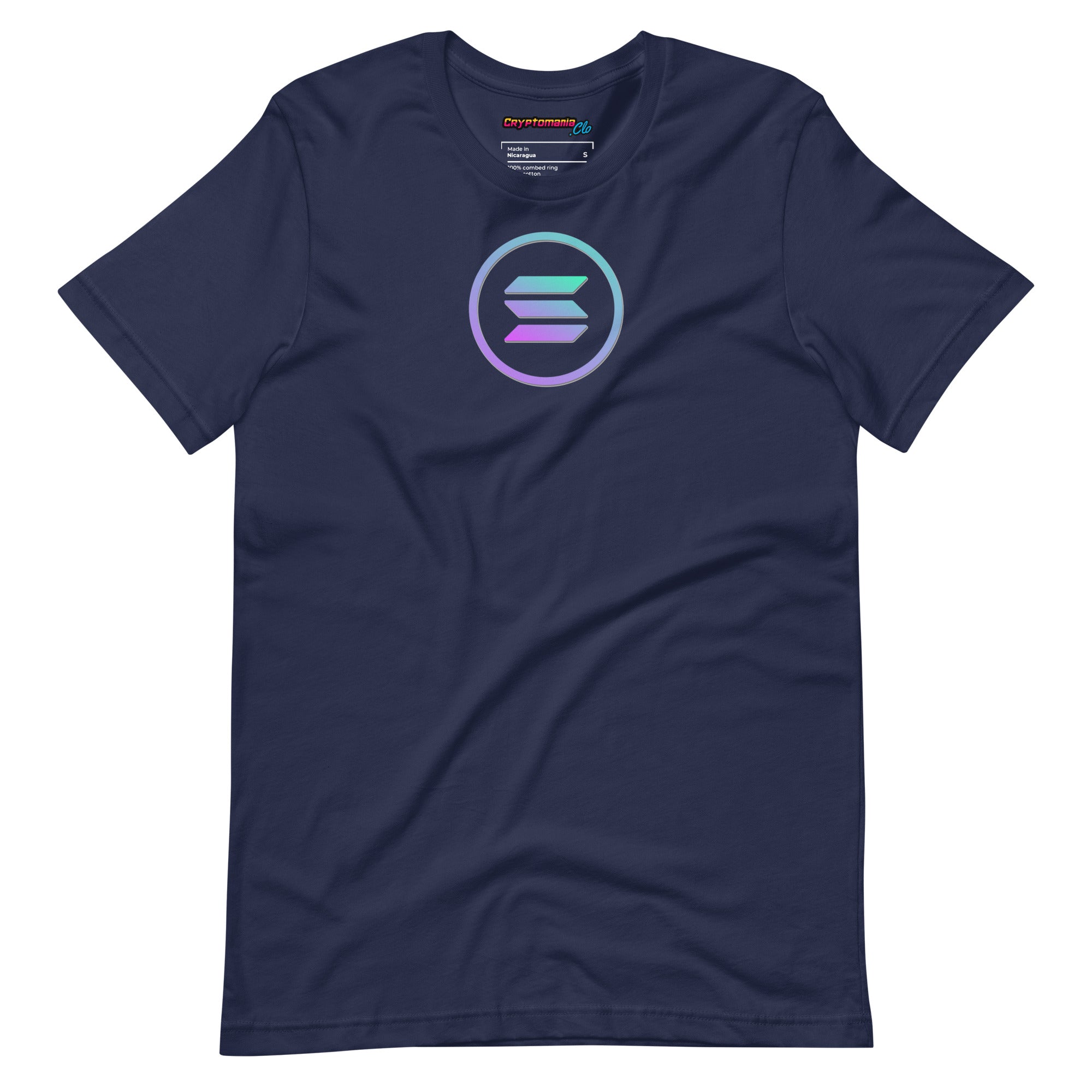 SOLANA (SOL) ROUND LOGO T-SHIRT (NAVY)