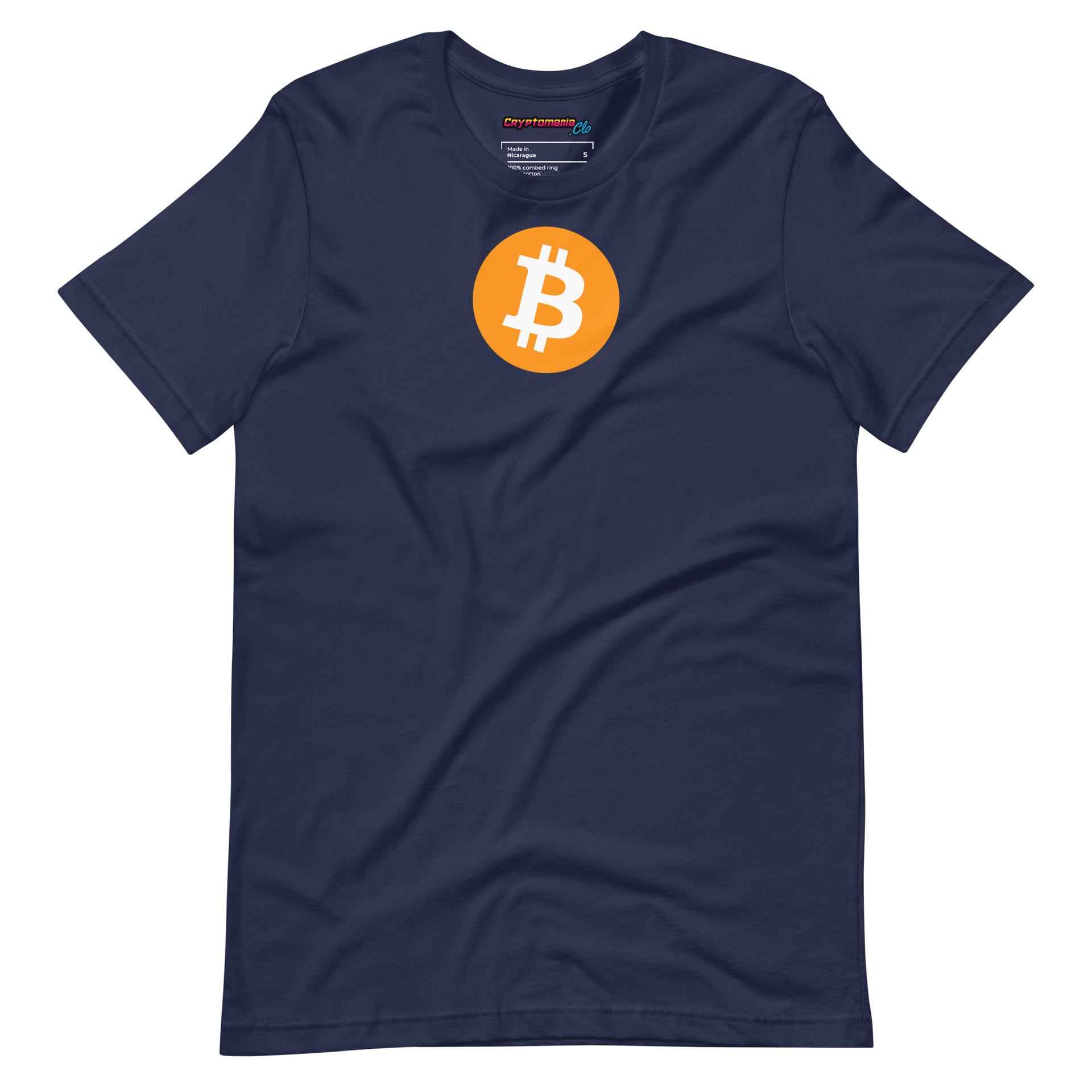 BITCOIN (BTC) LOGO T-SHIRT (NAVY BLUE)
