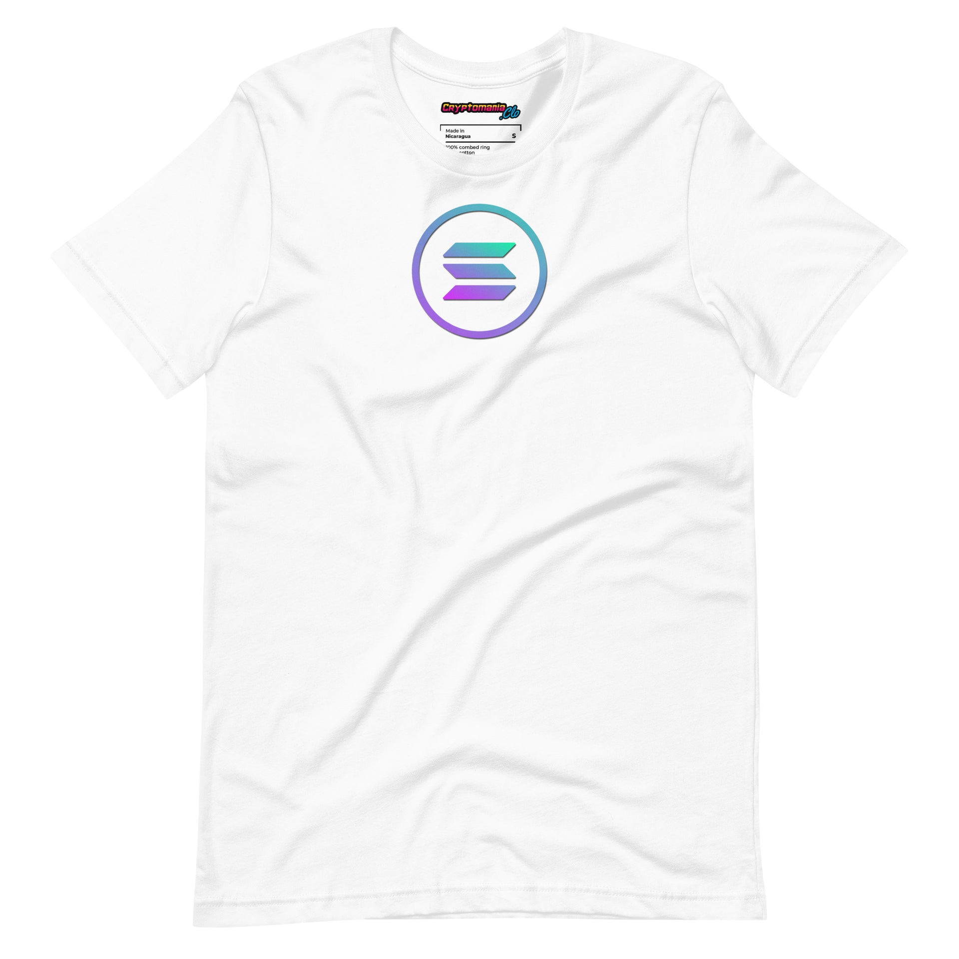 SOLANA (SOL) ROUND LOGO T-SHIRT (WHITE)