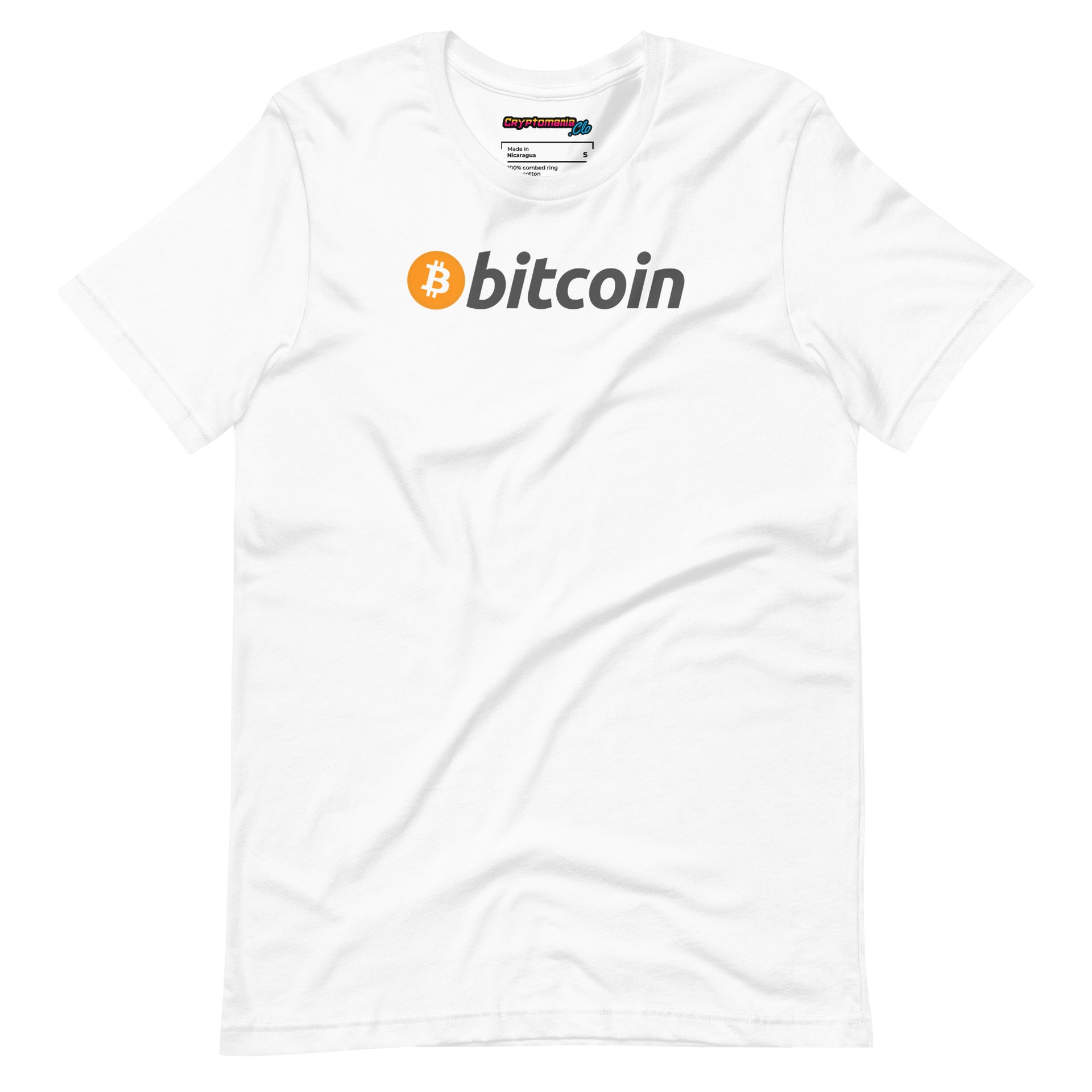 BITCOIN (BTC) LOGO NAME T-SHIRT (WHITE)
