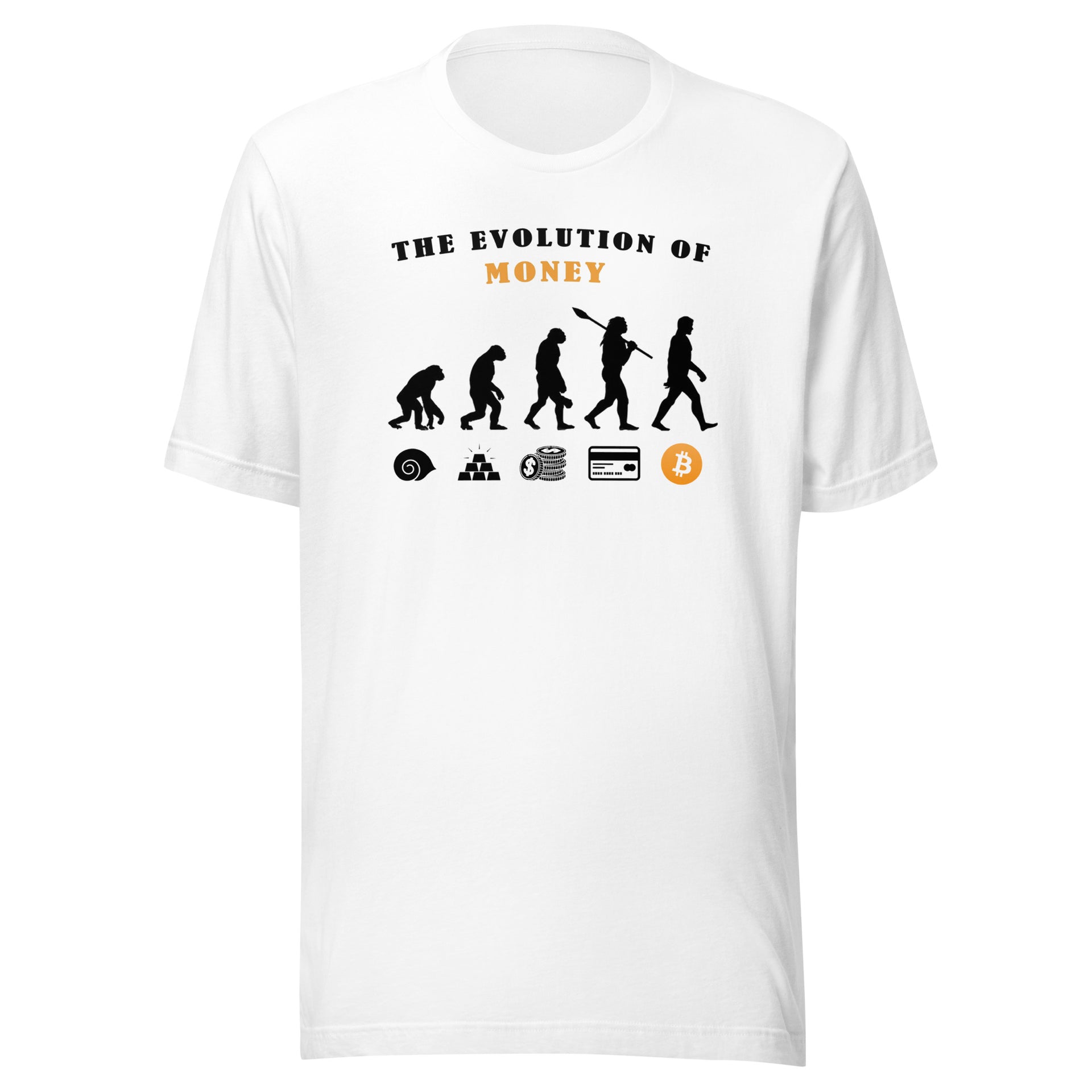 THE EVOLUTION OF MONEY CRYPTO T-SHIRT