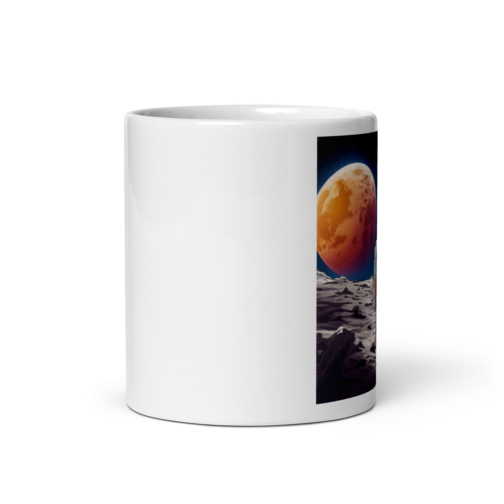 BITCOIN (BTC) FLAG TO THE MOON MUG
