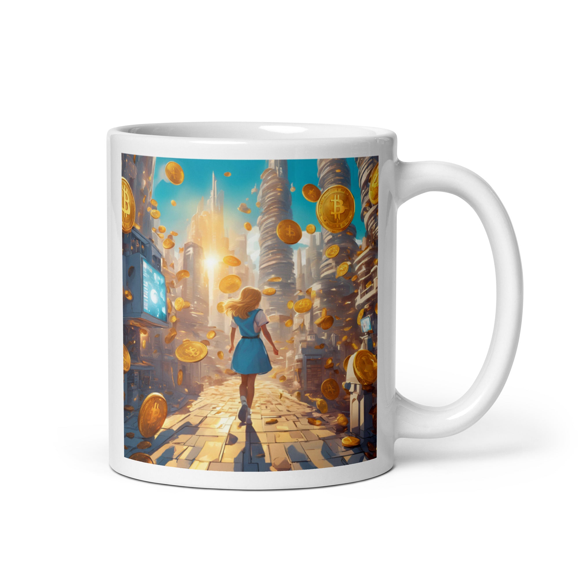 BITCOIN (BTC) MUG - ALICE IN BITCOINLAND
